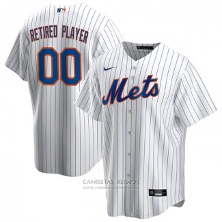 Camiseta Beisbol Hombre New York Mets Primera Pick-A-Player Retired Roster Replica Blanco