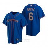 Camiseta Beisbol Hombre New York Mets Starling Marte Replica Alterno Azul