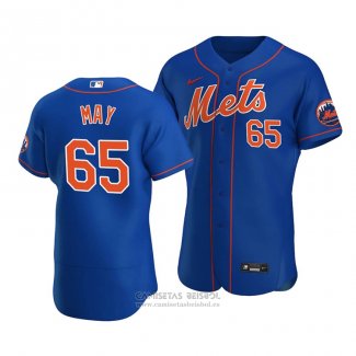 Camiseta Beisbol Hombre New York Mets Trevor May Alterno Autentico Azul