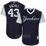 Camiseta Beisbol Hombre New York Yankees 2017 Little League World Series Adam Warren Azul