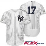 Camiseta Beisbol Hombre New York Yankees 2017 Postemporada Matt Holliday Blanco Flex Base