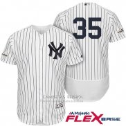 Camiseta Beisbol Hombre New York Yankees 2017 Postemporada Michael Pineda Blanco Flex Base