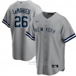 Camiseta Beisbol Hombre New York Yankees DJ LeMahieu Road Replica Gris