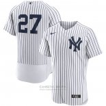 Camiseta Beisbol Hombre New York Yankees Giancarlo Stanton Primera Autentico Blanco