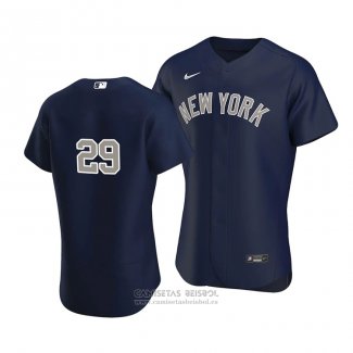 Camiseta Beisbol Hombre New York Yankees Gio Urshela Autentico Alterno Azul