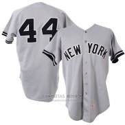 Camiseta Beisbol Hombre New York Yankees Reggie Jackson Gris 1981 Game Worn Road