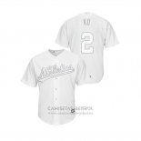 Camiseta Beisbol Hombre Oakland Athletics Khris Davis 2019 Players Weekend Replica Blanco