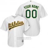 Camiseta Beisbol Hombre Oakland Athletics Personalizada Blanco