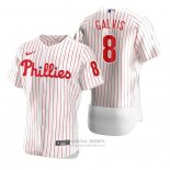 Camiseta Beisbol Hombre Philadelphia Phillies Freddy Galvis Autentico Primera Blanco