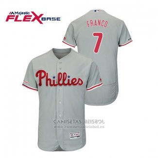 Camiseta Beisbol Hombre Philadelphia Phillies Maikel Franco Flex Base Gris