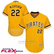 Camiseta Beisbol Hombre Pittsburgh Pirates Andrew Mccutchen Autentico Collection Oro Flex Base Jugador