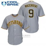 Camiseta Beisbol Hombre Pittsburgh Pirates Bill Mazeroski 9 Gris Cool Base
