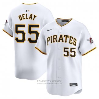 Camiseta Beisbol Hombre Pittsburgh Pirates Jason Delay Primera Limited Blanco