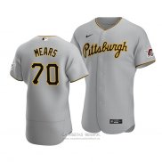Camiseta Beisbol Hombre Pittsburgh Pirates Nick Mears Autentico Road 2020 Gris