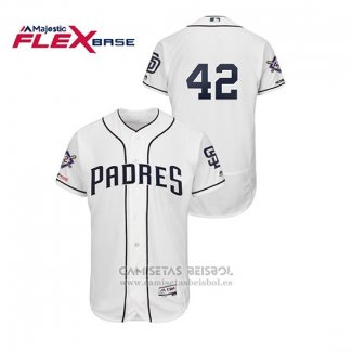 Camiseta Beisbol Hombre San Diego Padres 2019 Jackie Robinson Day Flex Base Blanco