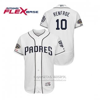 Camiseta Beisbol Hombre San Diego Padres Hunter Renfroe 150th Aniversario Patch Flex Base Blanco