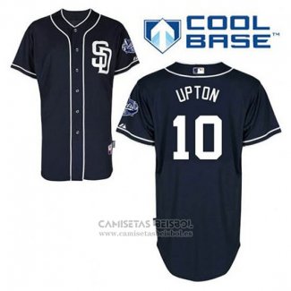 Camiseta Beisbol Hombre San Diego Padres Justin Upton 10 Azul Alterno Cool Base