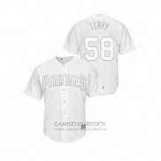 Camiseta Beisbol Hombre San Diego Padres Trey Wingenter 2019 Players Weekend Replica Blanco