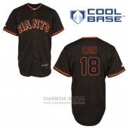 Camiseta Beisbol Hombre San Francisco Giants Matt Cain 18 Negro Cool Base