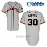 Camiseta Beisbol Hombre San Francisco Giants Orlando Cepeda 30 Gris Cool Base