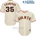 Camiseta Beisbol Hombre San Francisco Giants Randy Johnson Crema Cool Base Jugador