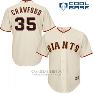 Camiseta Beisbol Hombre San Francisco Giants Randy Johnson Crema Cool Base Jugador