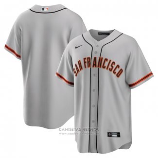 Camiseta Beisbol Hombre San Francisco Giants Road Replica Gris