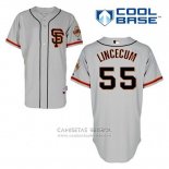 Camiseta Beisbol Hombre San Francisco Giants Tim Lincecum 55 Gris Alterno Cool Base