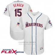 Camiseta Beisbol Hombre Seattle Mariners 2017 Estrellas y Rayas Kyle Seager Blanco Flex Base