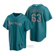 Camiseta Beisbol Hombre Seattle Mariners Diego Castillo Replica Alterno Verde