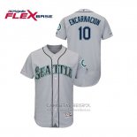 Camiseta Beisbol Hombre Seattle Mariners Edwin Encarnacion 150th Aniversario Patch Autentico Flex Base Gris