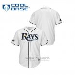 Camiseta Beisbol Hombre Tampa Bay Rays 2019 Postemporada Cool Base Blanco