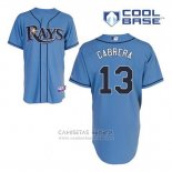 Camiseta Beisbol Hombre Tampa Bay Rays Asdrubal Cabrera 13 Azul Alterno Cool Base