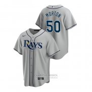 Camiseta Beisbol Hombre Tampa Bay Rays Charlie Morton Road Replica Gris