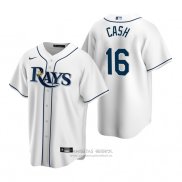 Camiseta Beisbol Hombre Tampa Bay Rays Kevin Cash Replica Primera Blanco