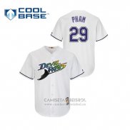 Camiseta Beisbol Hombre Tampa Bay Rays Tommy Pham Turn Back The Clock Cool Base Blanco