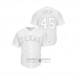 Camiseta Beisbol Hombre Texas Rangers Locke St. John 2019 Players Weekend Replica Blanco