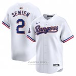 Camiseta Beisbol Hombre Texas Rangers Marcus Semien 2024 Oro Collection Limited Blanco Camiseta Beisbol Hombre Texas Rangers Marcus Semien 2024 Oro Collection Limited Blanco