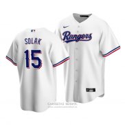 Camiseta Beisbol Hombre Texas Rangers Nick Solak Replica Primera Blanco