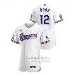 Camiseta Beisbol Hombre Texas Rangers Rougned Odor Autentico 2020 Primera Blanco