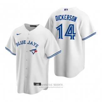 Camiseta Beisbol Hombre Toronto Blue Jays Corey Dickerson Replica Primera Blanco Azul