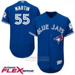 Camiseta Beisbol Hombre Toronto Blue Jays Russell Martin 55 Azul Flex Base Autentico Collection