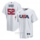 Camiseta Beisbol Hombre USA 2023 Daniel Bard Replica Blanco