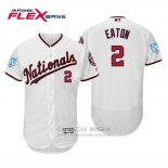 Camiseta Beisbol Hombre Washington Nationals Adam Eaton Flex Base Entrenamiento de Primavera 2019 Blanco