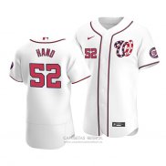 Camiseta Beisbol Hombre Washington Nationals Brad Hand Autentico Alterno Blanco