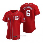 Camiseta Beisbol Hombre Washington Nationals Cesar Hernandez Autentico Alterno Rojo