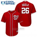 Camiseta Beisbol Hombre Washington Nationals Dan Uggla 26 Rojo Alterno Cool Base