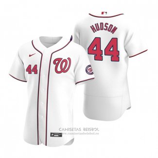 Camiseta Beisbol Hombre Washington Nationals Daniel Hudson Autentico Primera 2020 Blanco