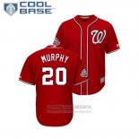 Camiseta Beisbol Hombre Washington Nationals Daniel Murphy 2018 All Star Cool Base Scarlet