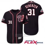 Camiseta Beisbol Hombre Washington Nationals Max Scherzer Azul 2018 All Star Flex Base